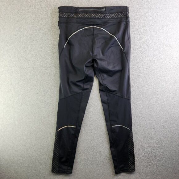 Athleta Leggings Womens Large Black Straight Up Yoga Reflective Zip Pocket - Picture 5 of 14